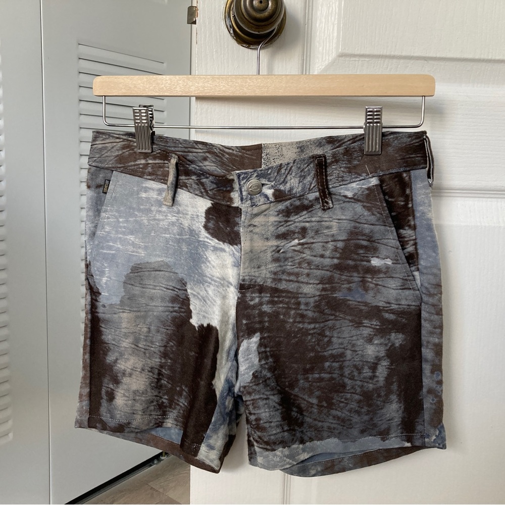 Just Cavalli small genuine leather brown and blue shorts